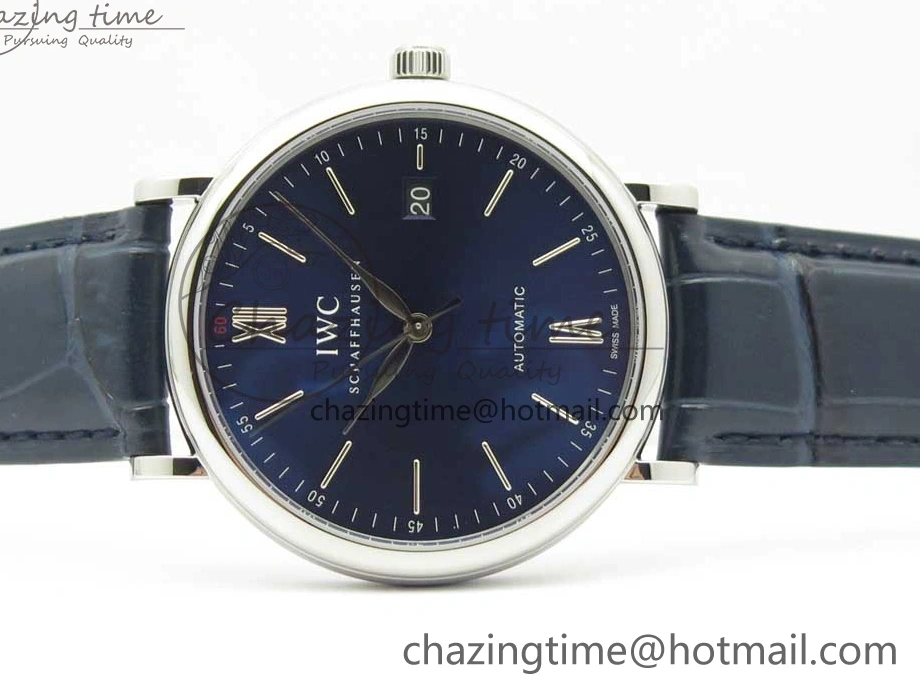 MIROTIME 0324 Portofino Automatic SS FKF 1:1 Best Edition Blue Dial on Blue Leather Strap A Cozy 7133